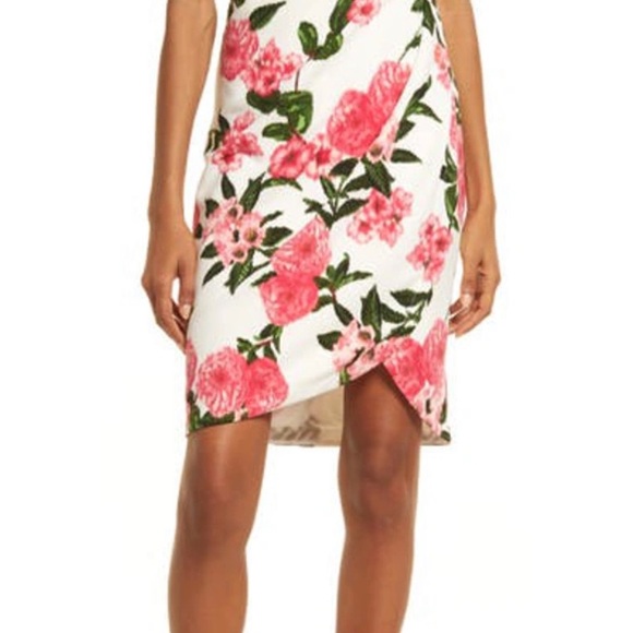 Floral Print One-Shoulder Dress by CHELSEA28 size small NWT - Picture 2 of 9